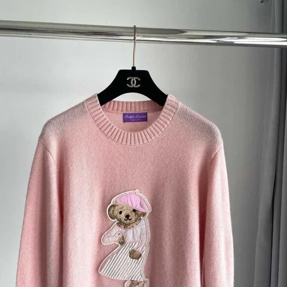 Polo Ralph Lauren Pink Bear Motif Sweater - Picture 4 of 5